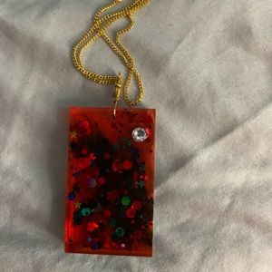 Handcrafted resin necklace